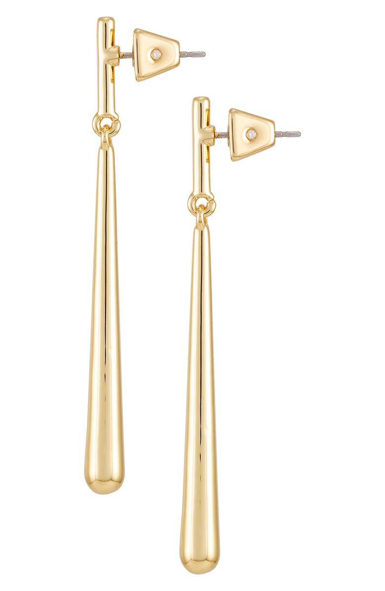 Vince Camuto Tapered Drop Earrings, Alternate, color, Gold Tone