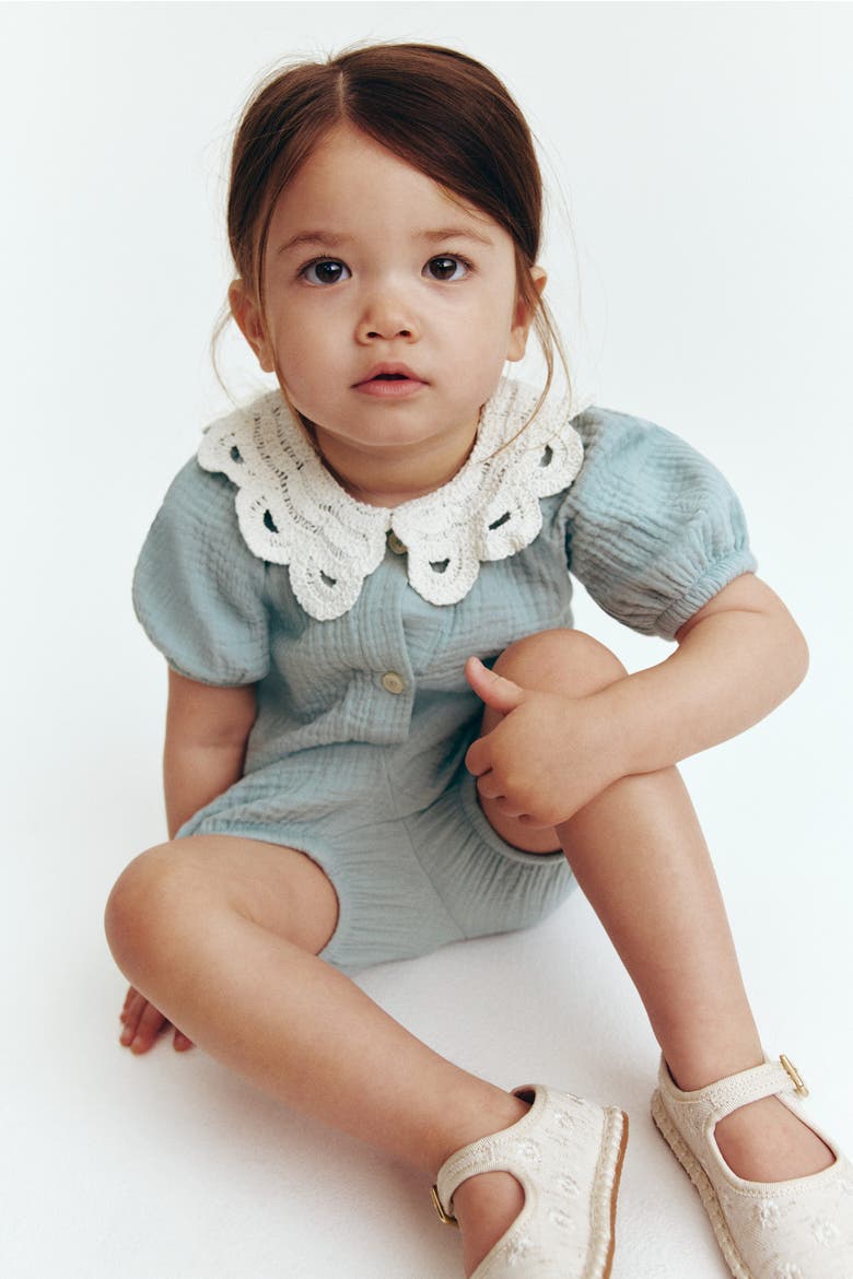 2-piece Cotton Muslin Set, Alternate, color, Light turquoise
