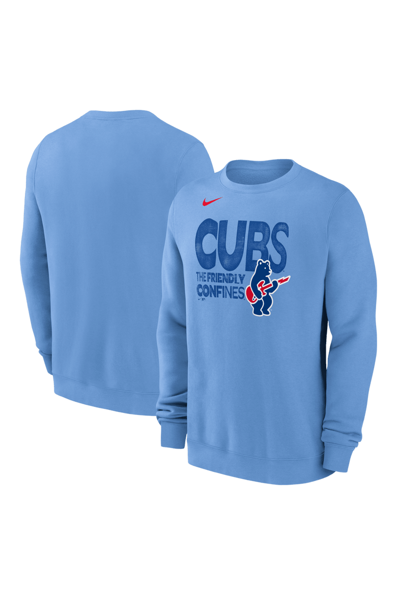 Men's Nike Light Blue Chicago Cubs Electric Bear Sweatshirt, Main, color, Light Blue