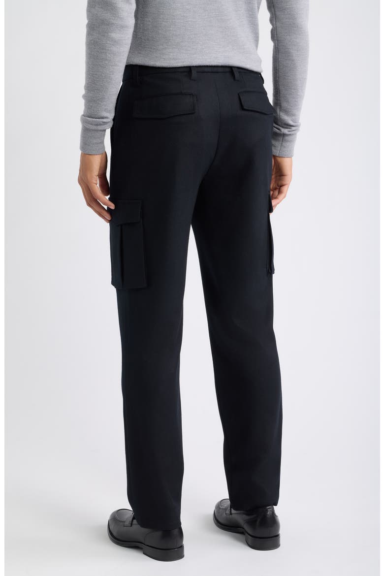 Wool Blend Cargo Pants, Alternate, color, BLACK