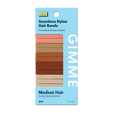 Any Fit Hair Bands, Damage Free Hair Ties Made with Seamless Microfiber Elastics