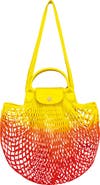 Longchamp Le Pliage Filet Dip Dye Knit Shoulder Bag