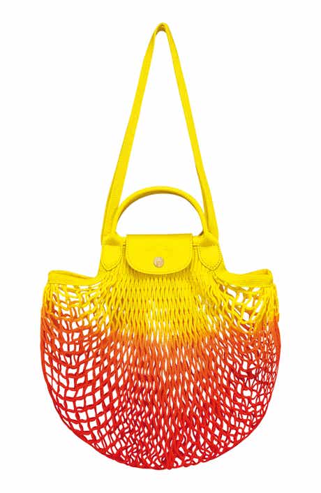 Longchamp Le Pliage Filet Dip Dye Knit Shoulder Bag