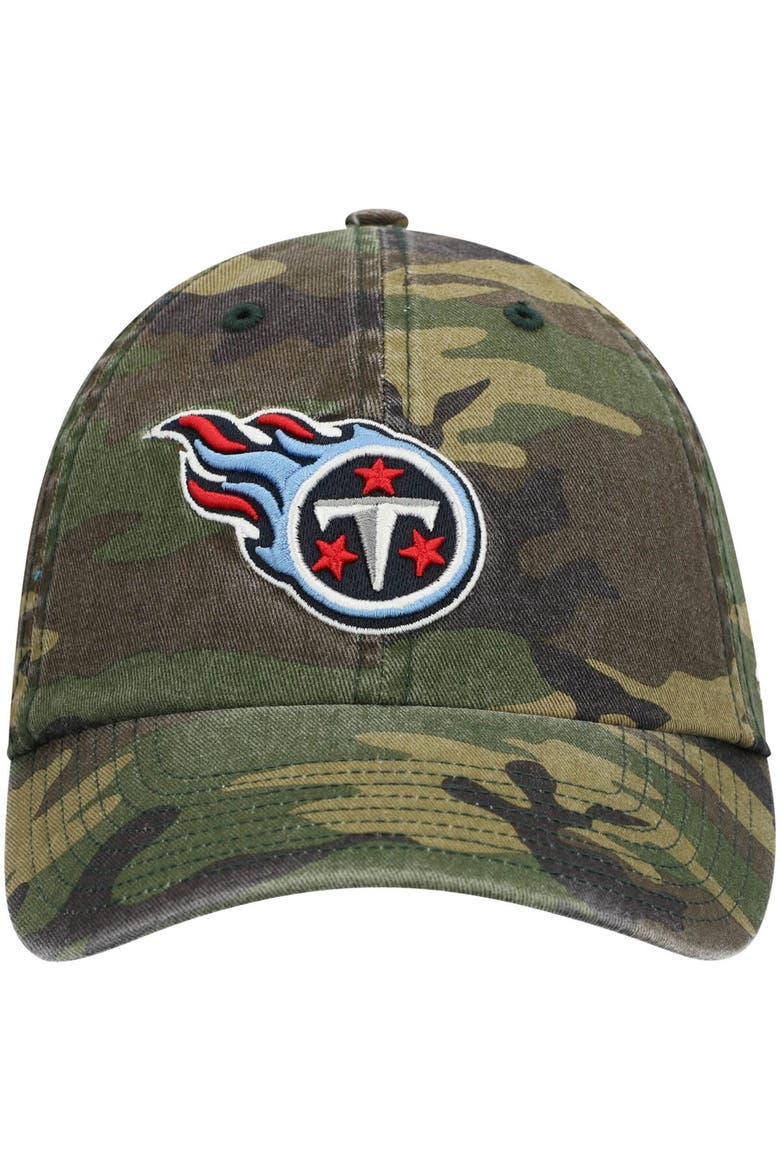 Men's '47 Camo Tennessee Titans Woodland Clean Up Adjustable Hat, Alternate, color, Camo