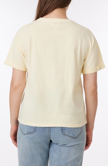 C&c California C & C California Melissa Sunwashed Relaxed Cotton T-shirt In Chamomile