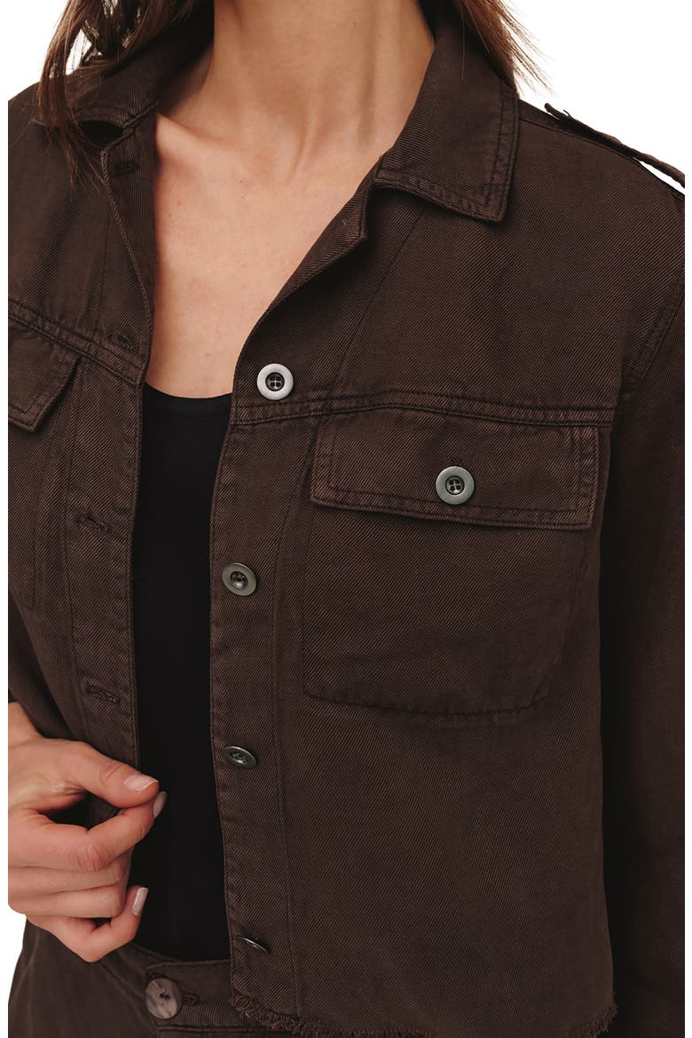 Cropped Utility Jacket, Alternate, color, DARK ROAST