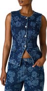 Steve Madden Wesley Floral Denim Vest