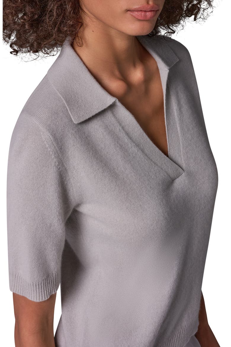 Cashmere Elbow Sleeve Polo Sweater, Alternate, color, TUSCAN GRE