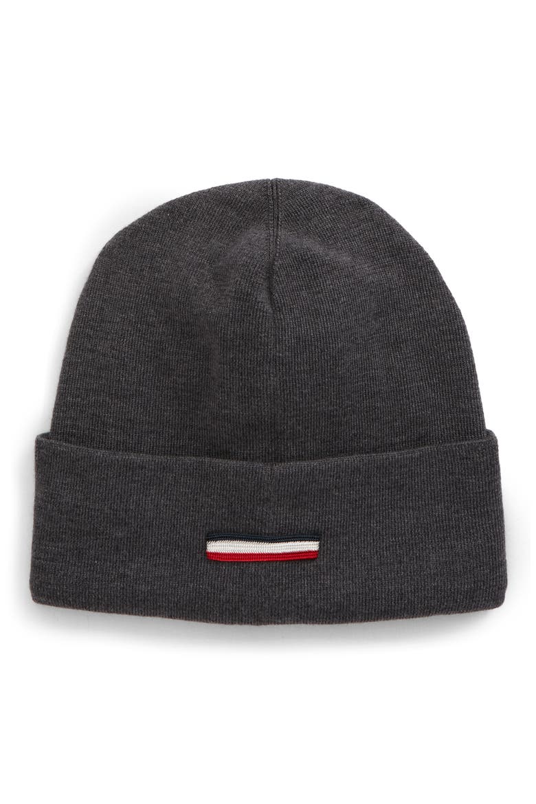 Logo Patch Wool Beanie, Alternate, color, CHARCOAL