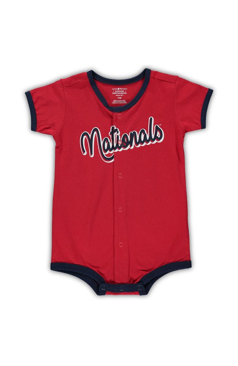 Outerstuff Infant Red Washington Nationals Power Hitter Romper, Main, color, Red