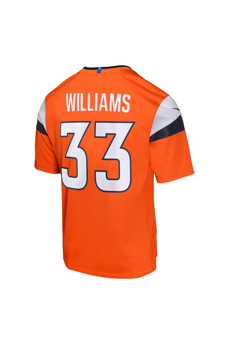 Youth Nike Javonte Williams Orange Denver Broncos Mile High Collection Game Jersey, Alternate, color, Orange