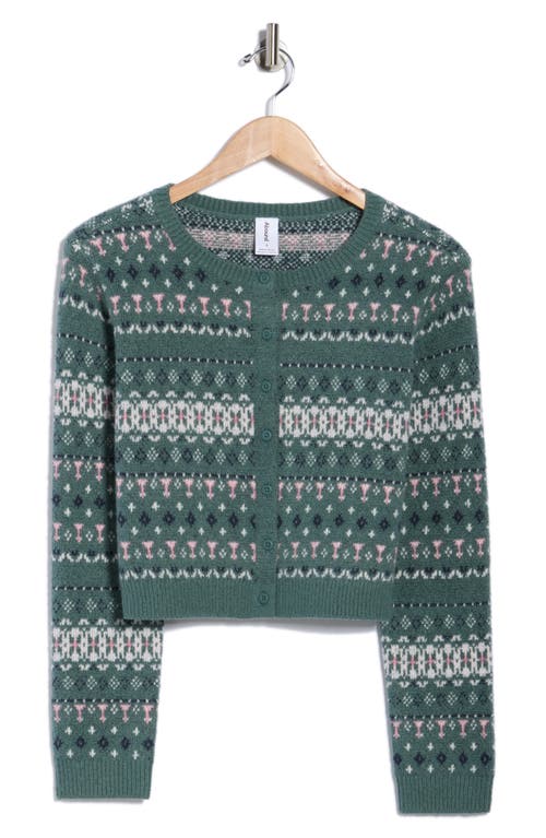 Abound Fair Isle Cardigan In Gray