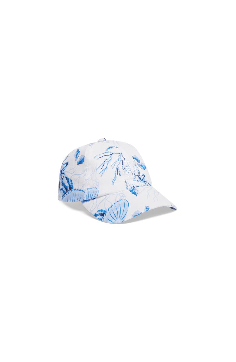 Vilebrequin Linen Cap Medusa and Shells, Main, color, White