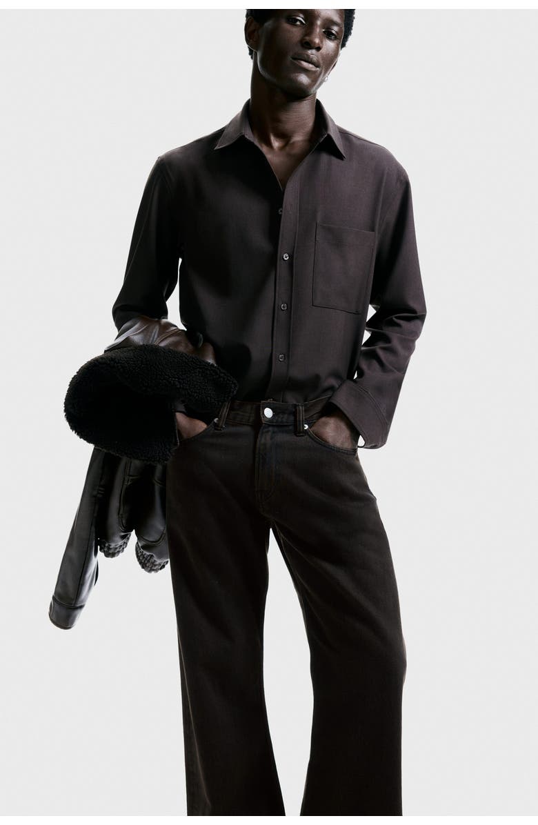 H&M Relaxed Bootcut Jeans, Alternate, color, Denim Brown