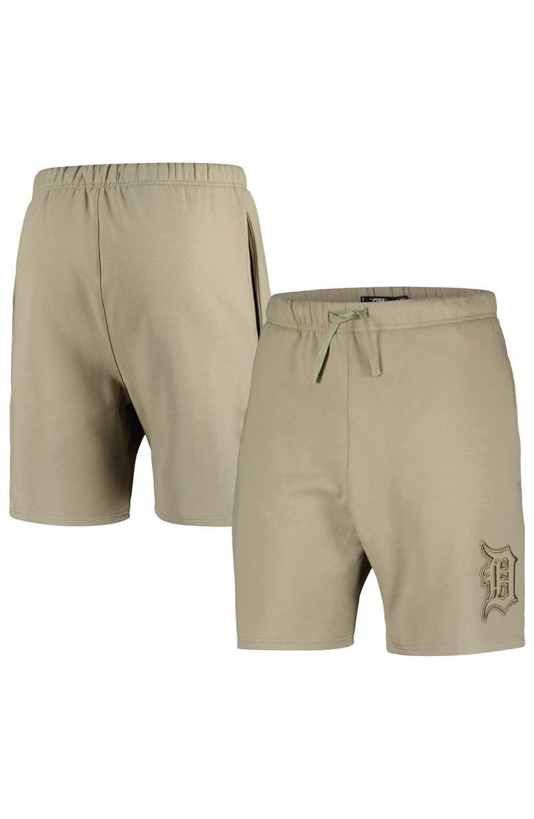 PRO STANDARD Men's Pro Standard Khaki Detroit Tigers Neutral Fleece Shorts, Alternate, color, Khaki