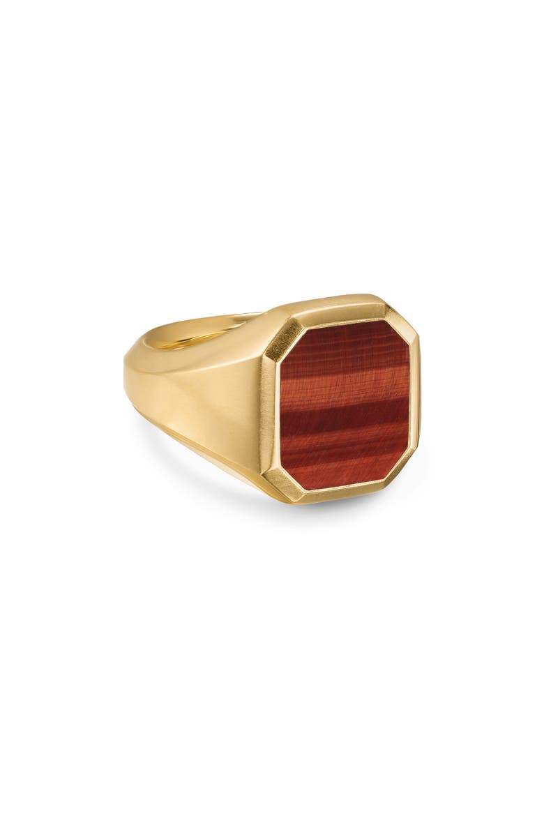 Men's Streamline Signet Ring, Alternate, color, GOLD