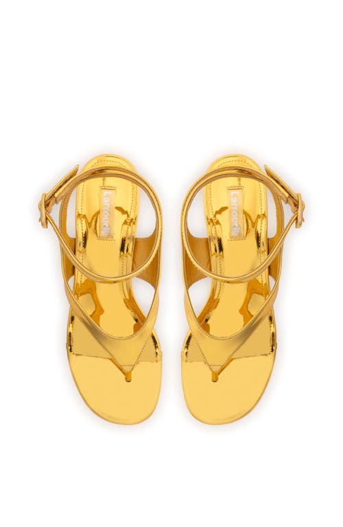 Larroude Women's Gaia Block Heel Sandals In Gold