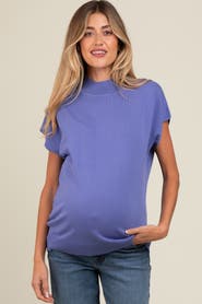 PinkBlush Mock Neck Knit Top