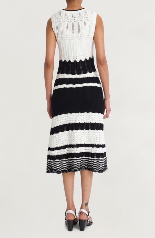 LUXELY LUXELY MIXED STITCH SLEEVELESS KNIT DRESS