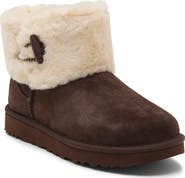 UGG® Classic Mini Posy Toggle Genuine Shearling Boot