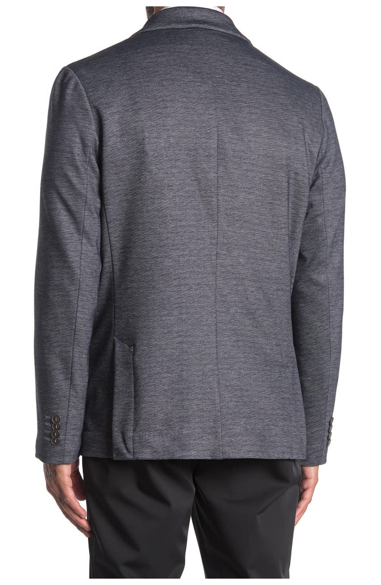 CONSTRUCT Grey Heathered Two Button Notch Lapel Slim Fit Blazer, Alternate, color,