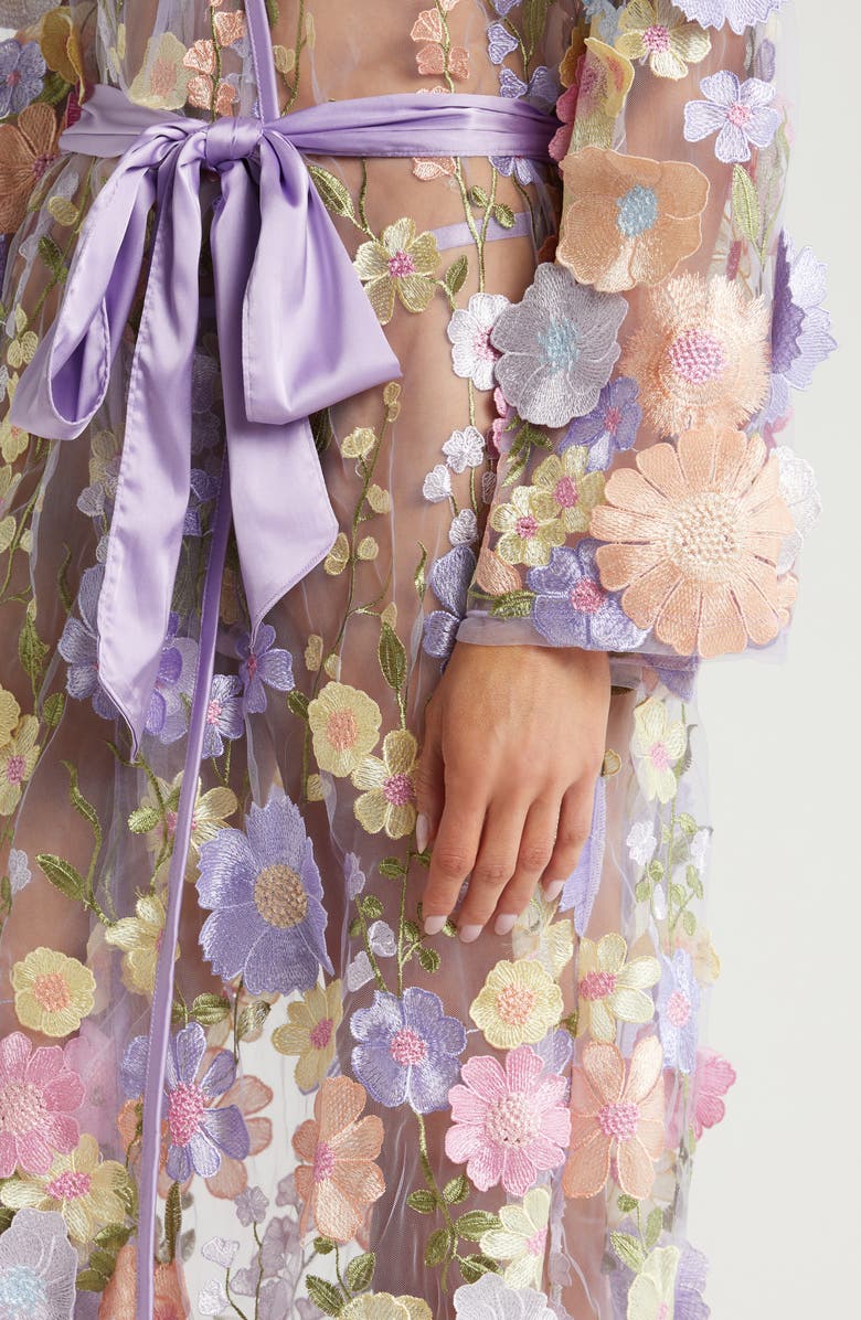 KILO BRAVA Floral Embroidered Maxi Robe, Alternate, color,