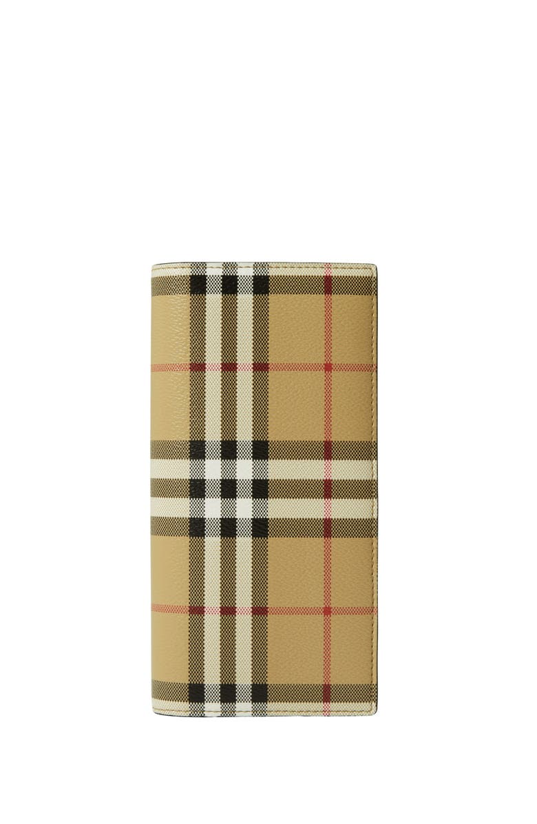 Burberry Check Continental Wallet, Main, color, Archive Beige