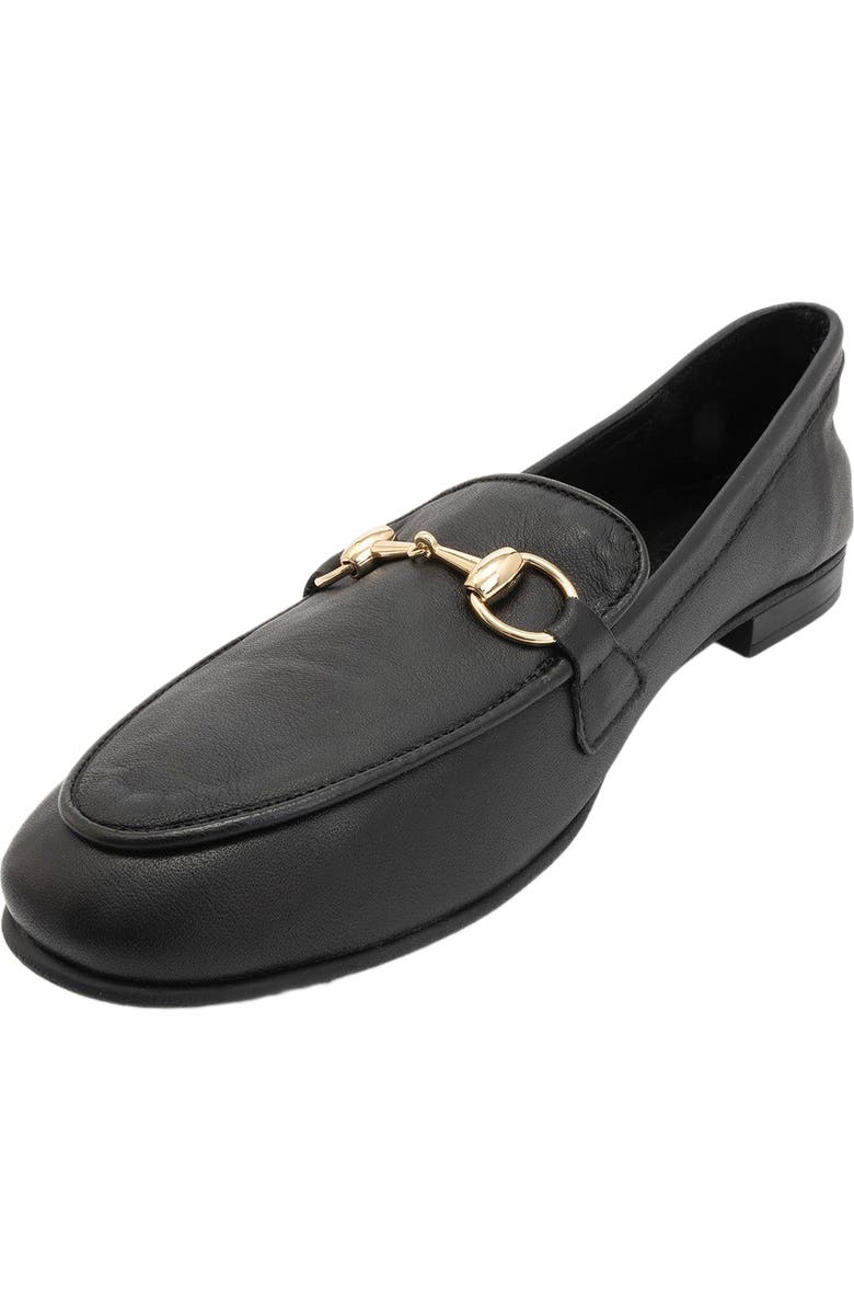 Forever & Always Shoes Rory Leather Bit Loafer, Alternate, color, Black Leather