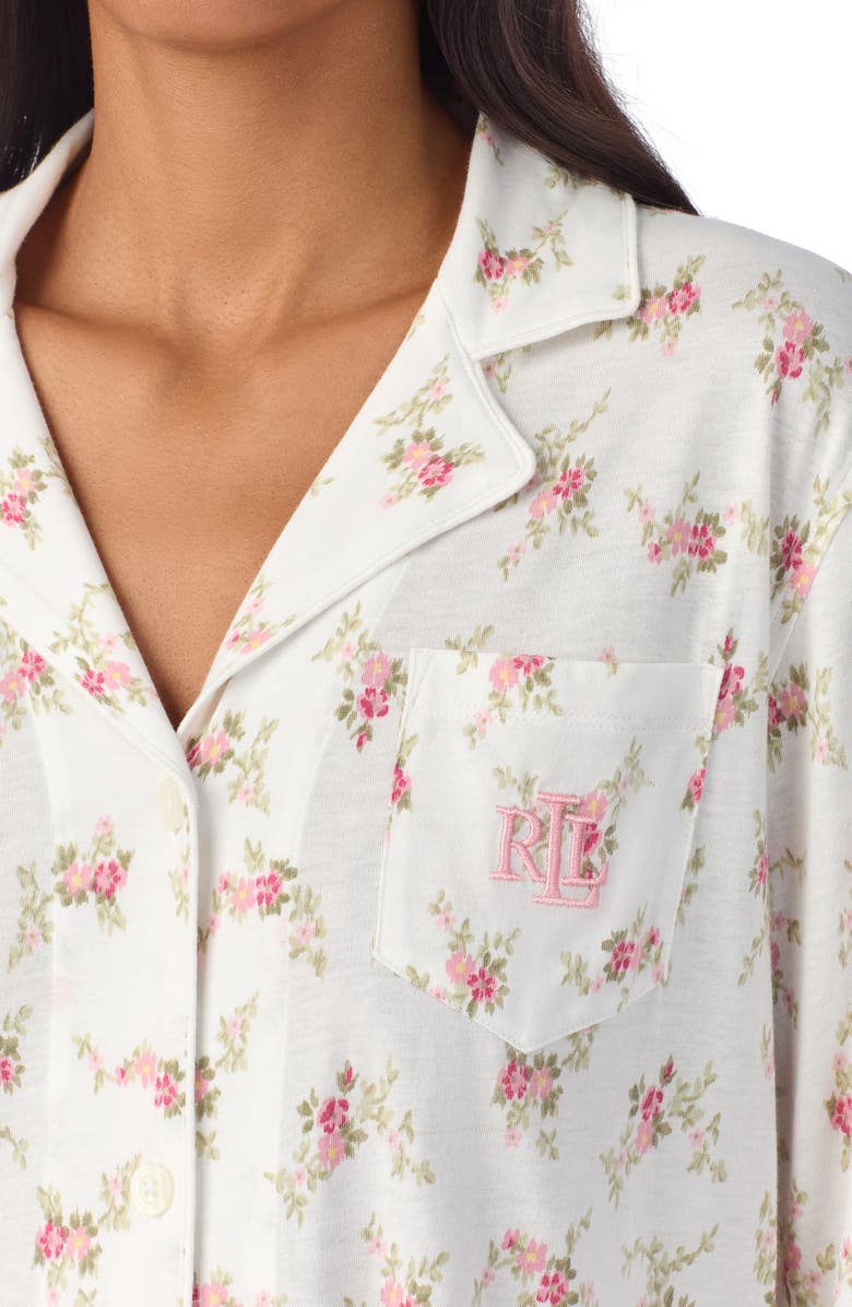 Lauren Ralph Lauren Print Cotton Sleepshirt, Alternate, color, 