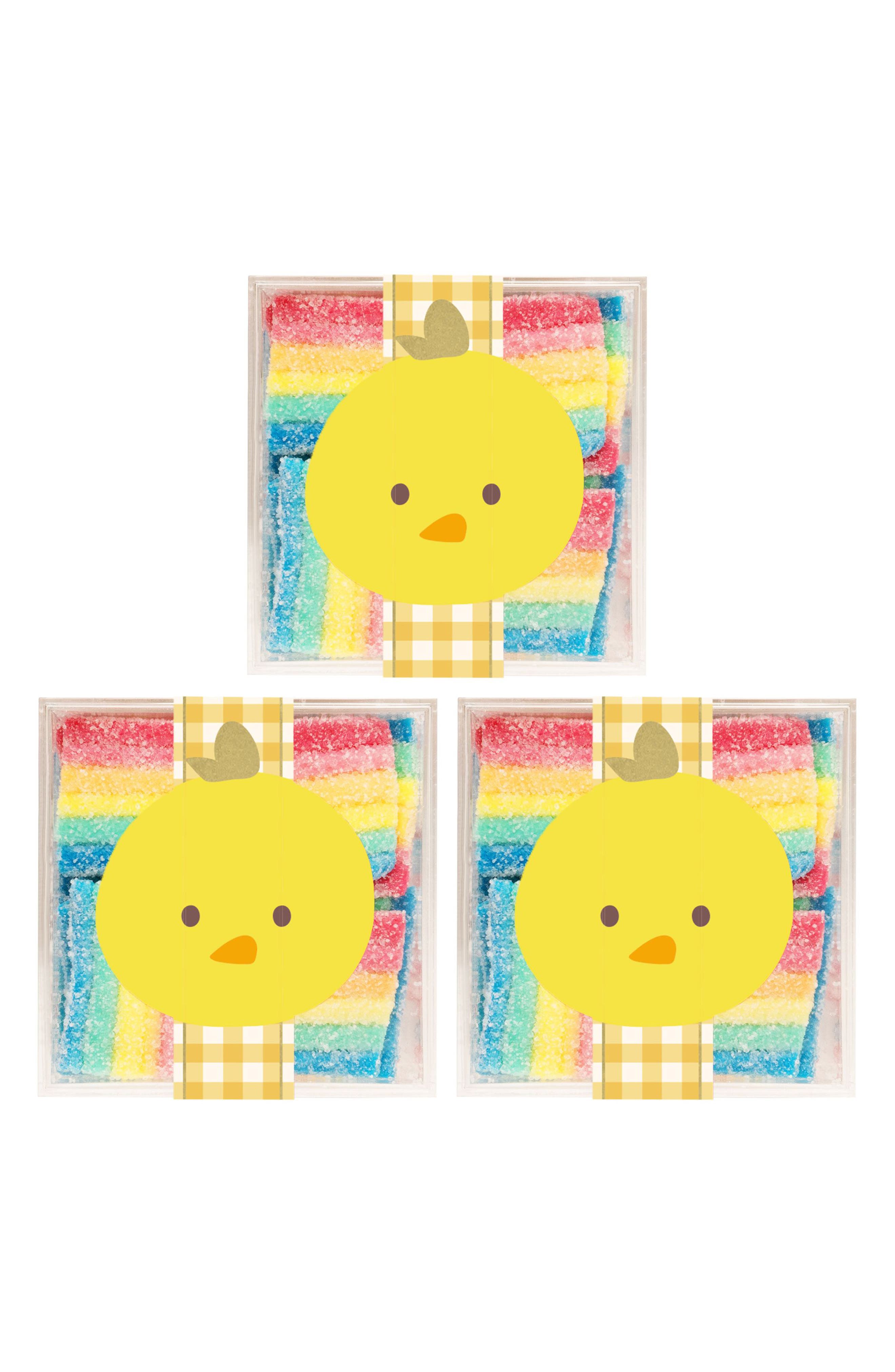 sugarfina Chick Sour Rainbows Set of 3 Candy Cubes