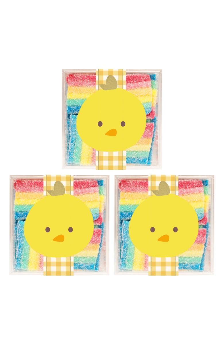 sugarfina Chick Sour Rainbows Set of 3 Candy Cubes, Main, color, Multi