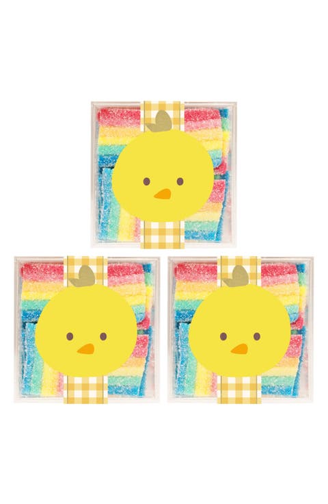 Chick Sour Rainbows Set of 3 Candy Cubes