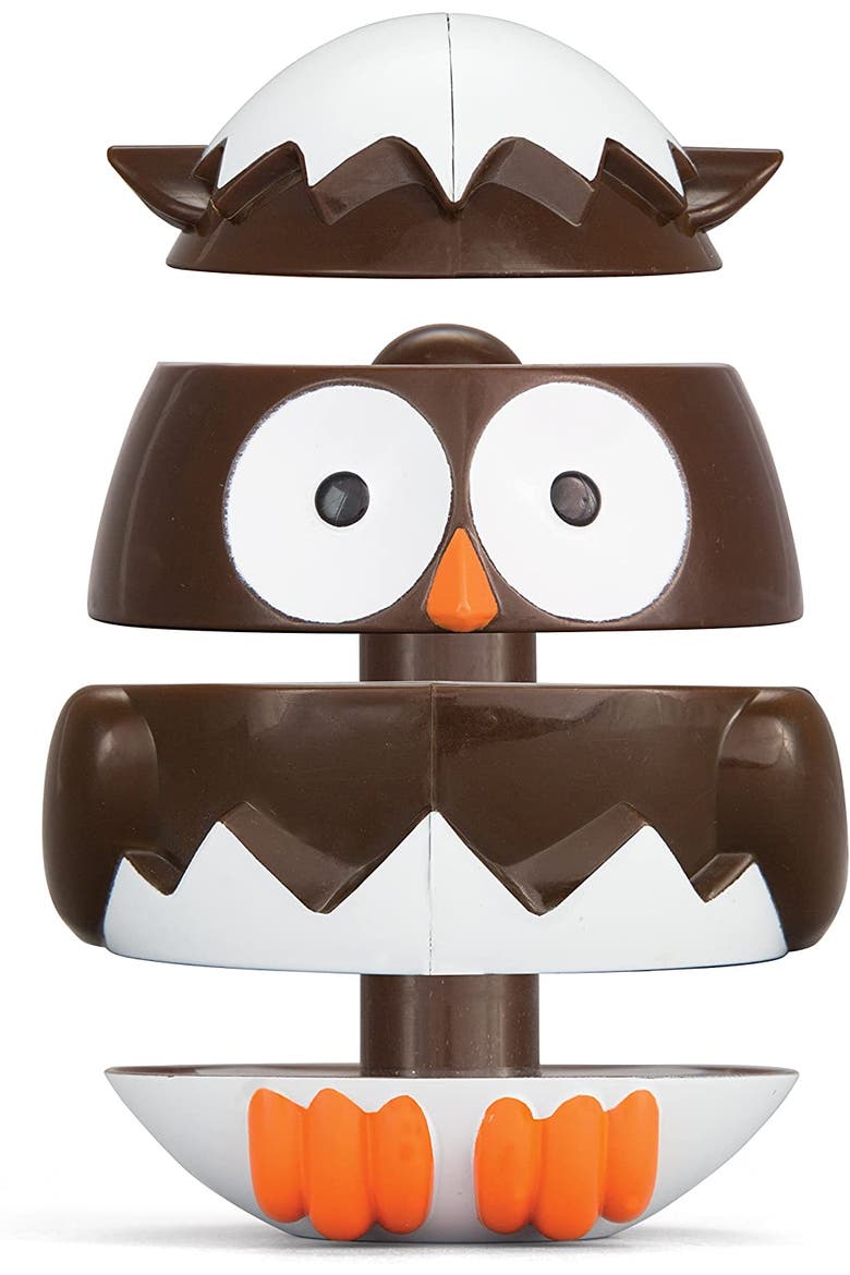 Egg Stacking & Sorting Animals, Mix & Match Adorable Hatching Friends- Building Toys - Chick, Owl, Duck & Bird, Alternate, color, White