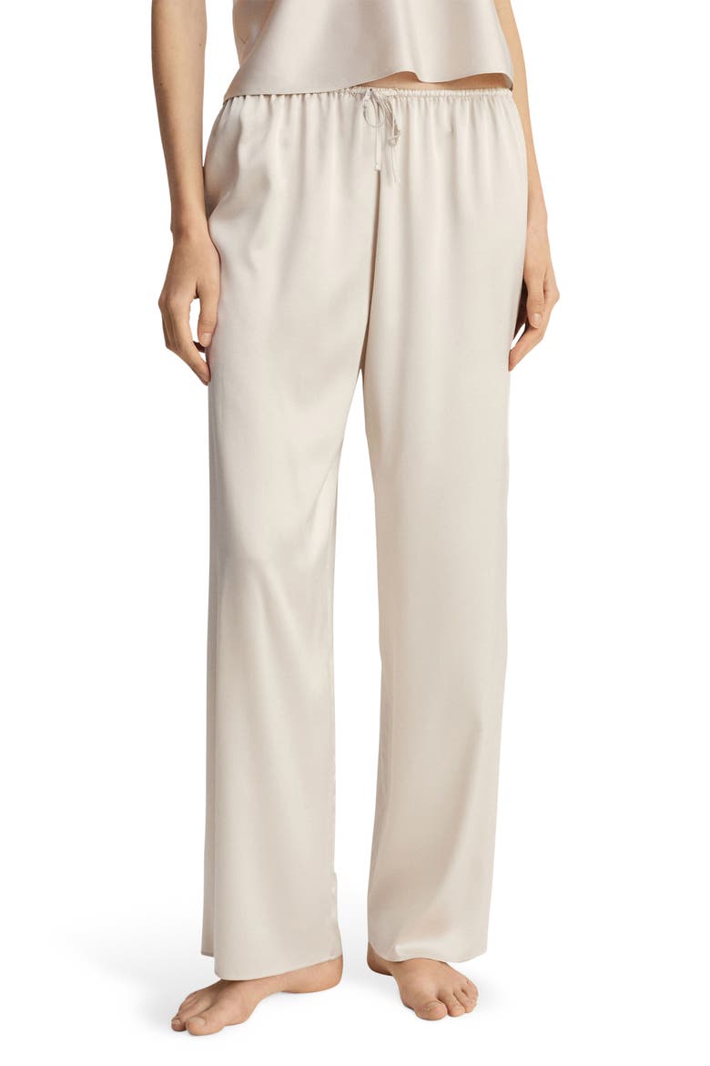 Stretch Silk Pajama Pants, Main, color, LIGHT/ PASTEL GREY