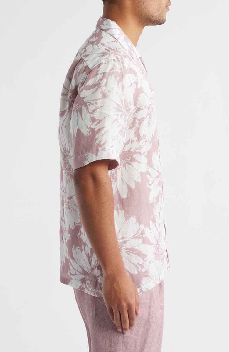 BOSS Jim Floral Linen Camp Shirt, Alternate, color, 