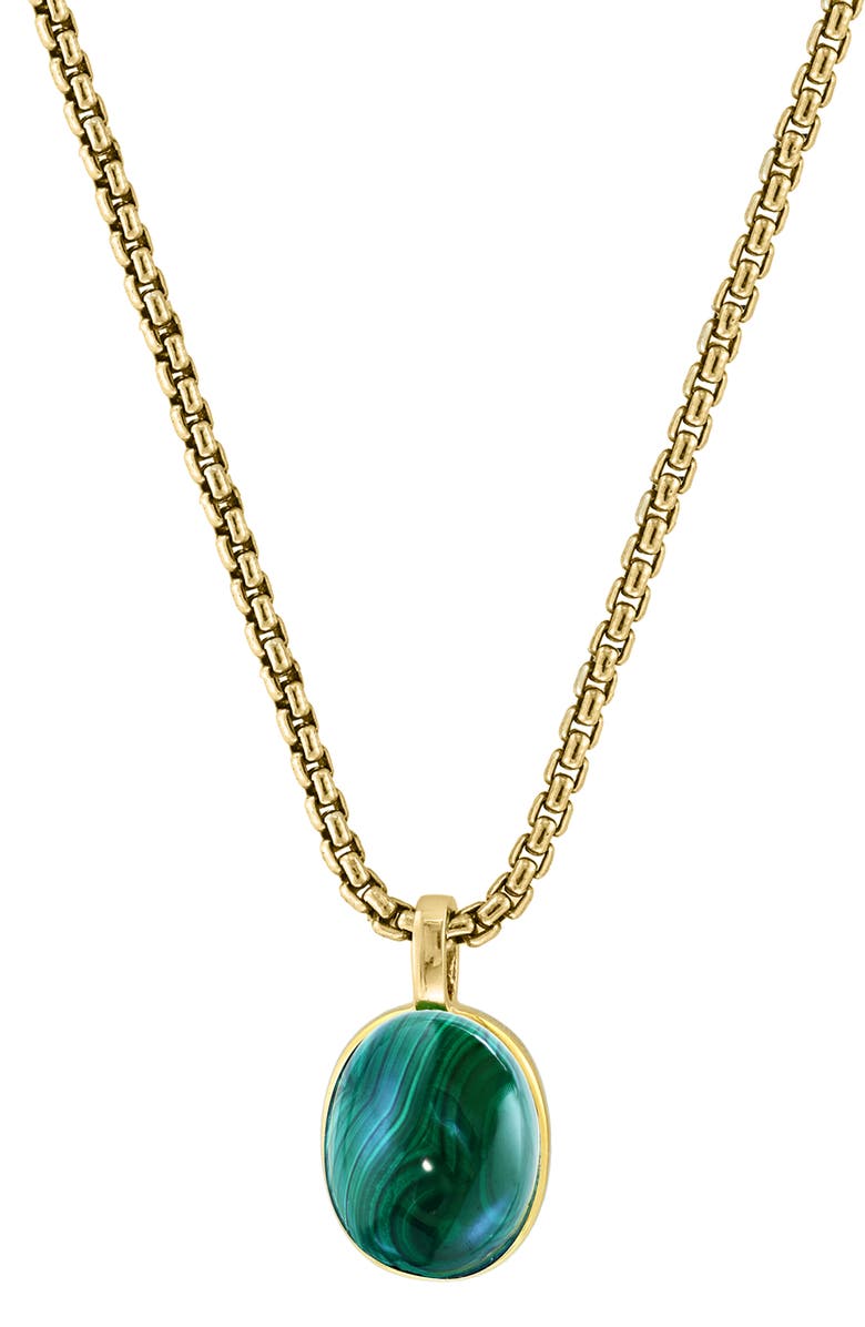 EFFY Malachite Pendant Necklace, Main, color, Green