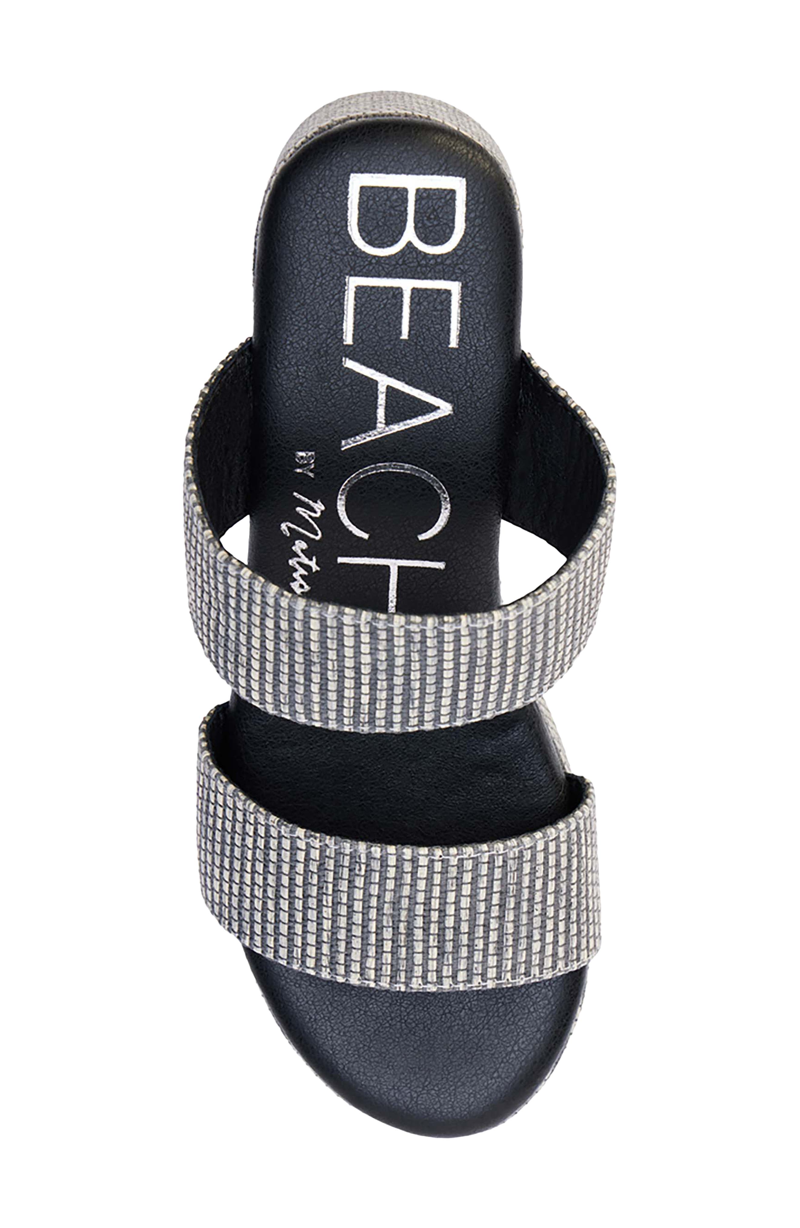 Coconuts by Matisse Ocean Ave Espadrille Platform Slide Sandal, Alternate, color, Black Multi