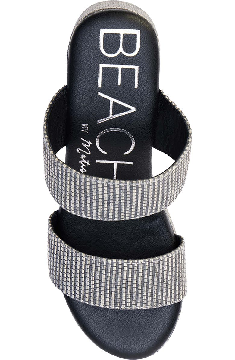 Coconuts by Matisse Ocean Ave Espadrille Platform Slide Sandal, Alternate, color, Black Multi