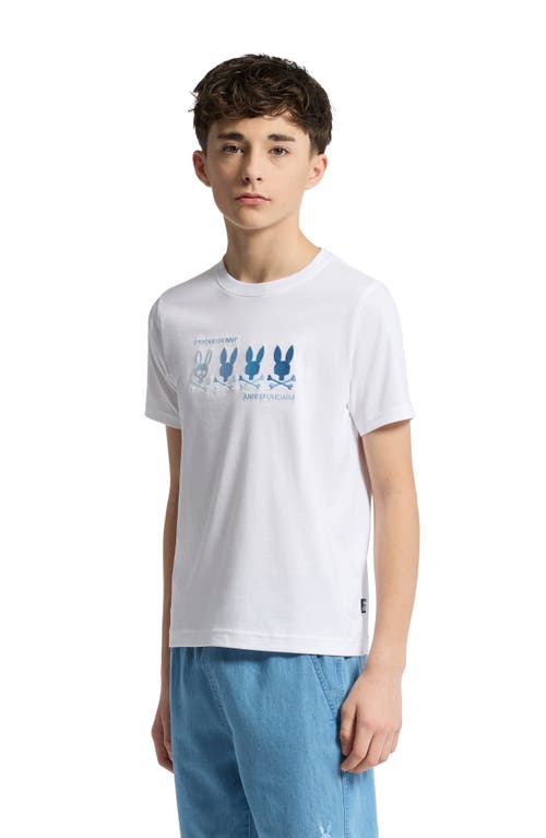 Shop Psycho Bunny Kids' Oceania Embroidered Pima Cotton T-shirt In White