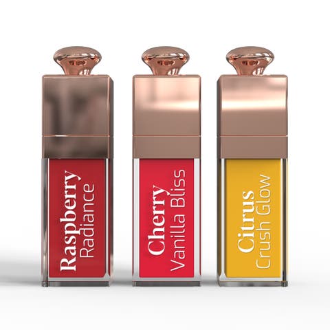 Nourishing Lip Oil Set - 3 -Flavors of Moisturizing Shine