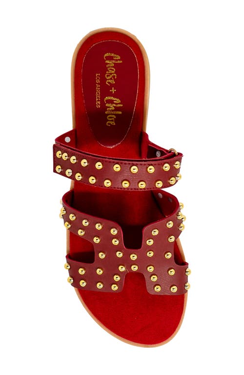 Chase & Chloe Chase And Chloe Khari Studded Slide Sandal
