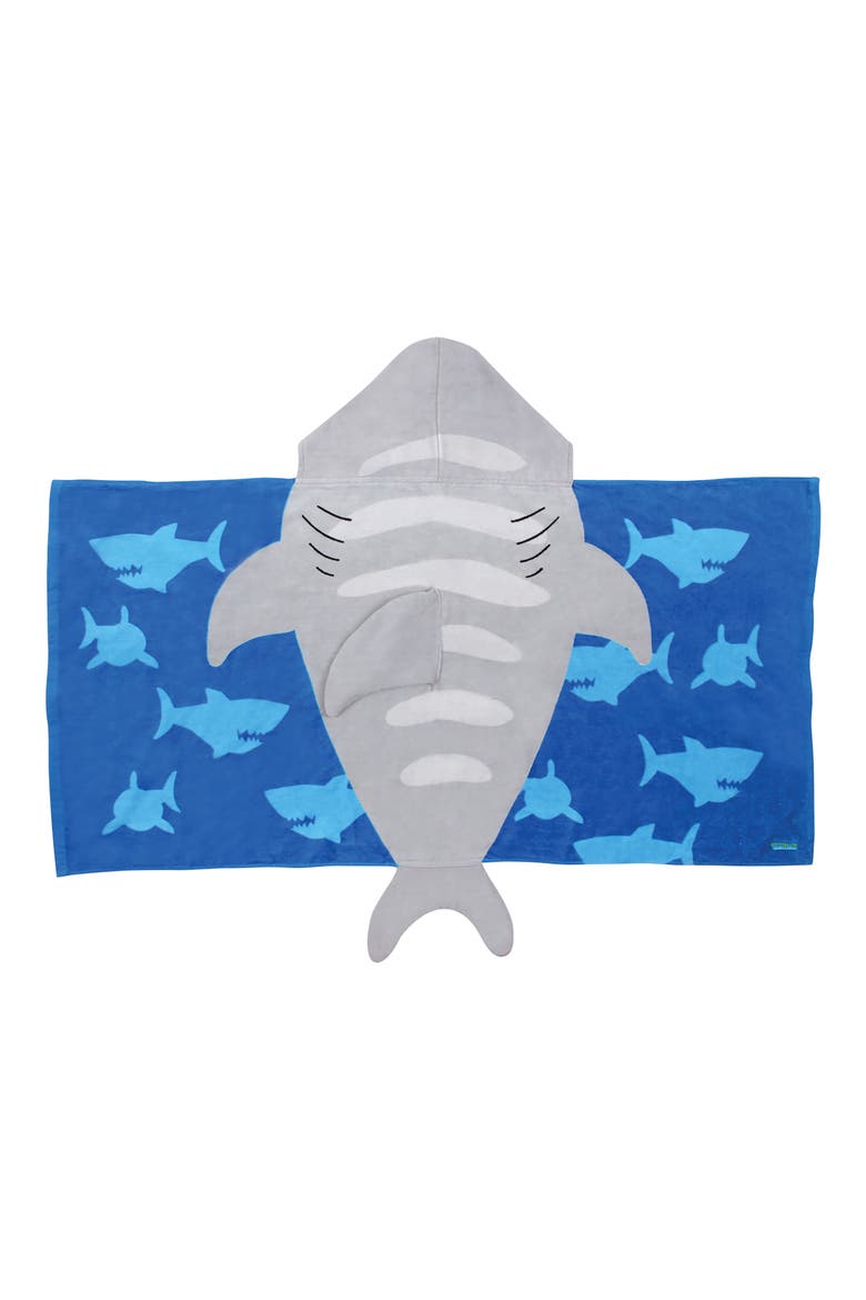 Beach Tote, Toys & Hooded Towel Set, Alternate, color, GRAY SHARK