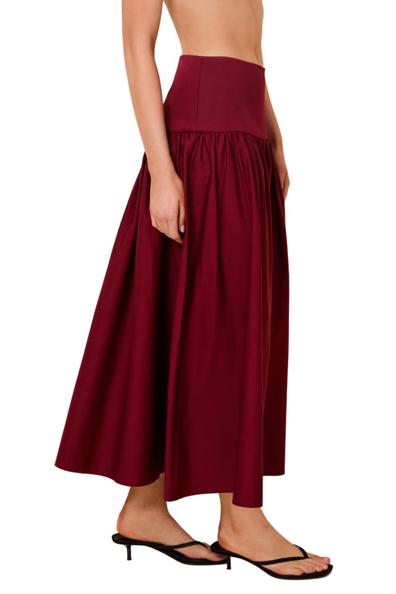 Magnolia Midi Skirt, Alternate, color, SANGRIA