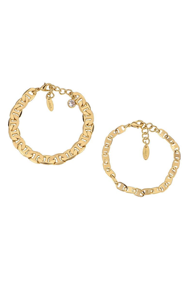2-Pack Chain Bracelet, Main, color, GOLD