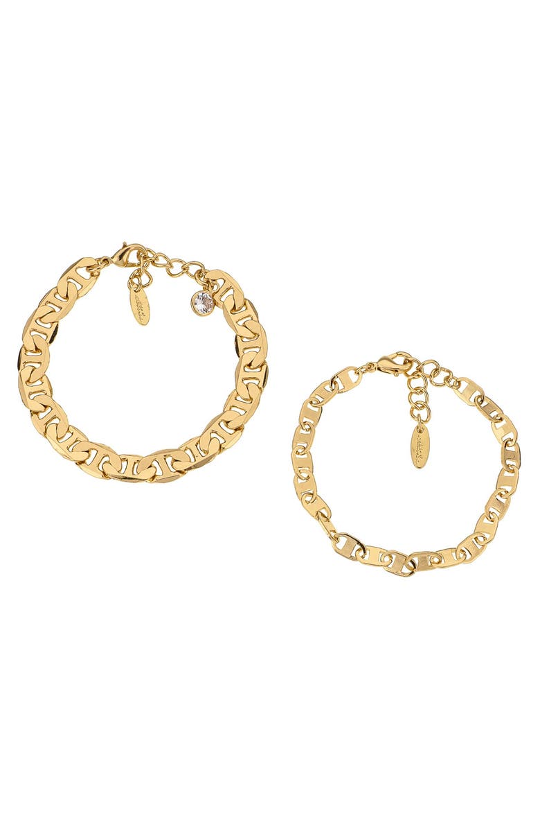 Ettika 2-Pack Chain Bracelet, Main, color, Gold