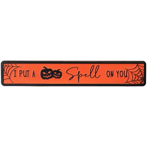 "I Put a Spell on You" Metal Halloween Wall Sign - 20"