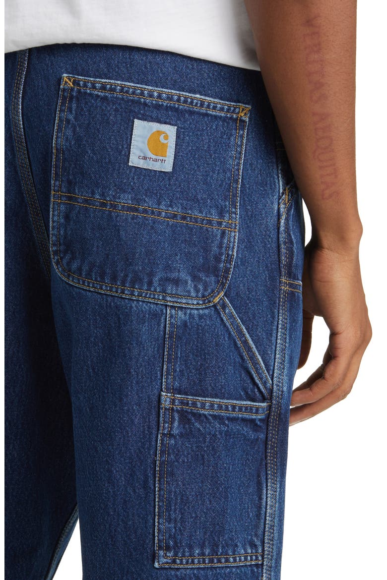 Double Knee Work Jeans, Alternate, color, BLUE (STONE WASHED)