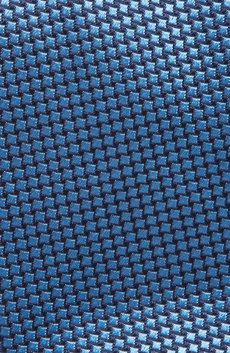 Canali Neat Silk Tie, Alternate, color, Blue