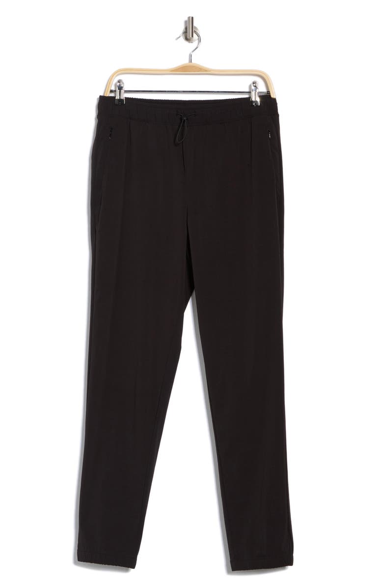 90 DEGREE BY REFLEX Stretch Nylon Joggers, Alternate, color, Black