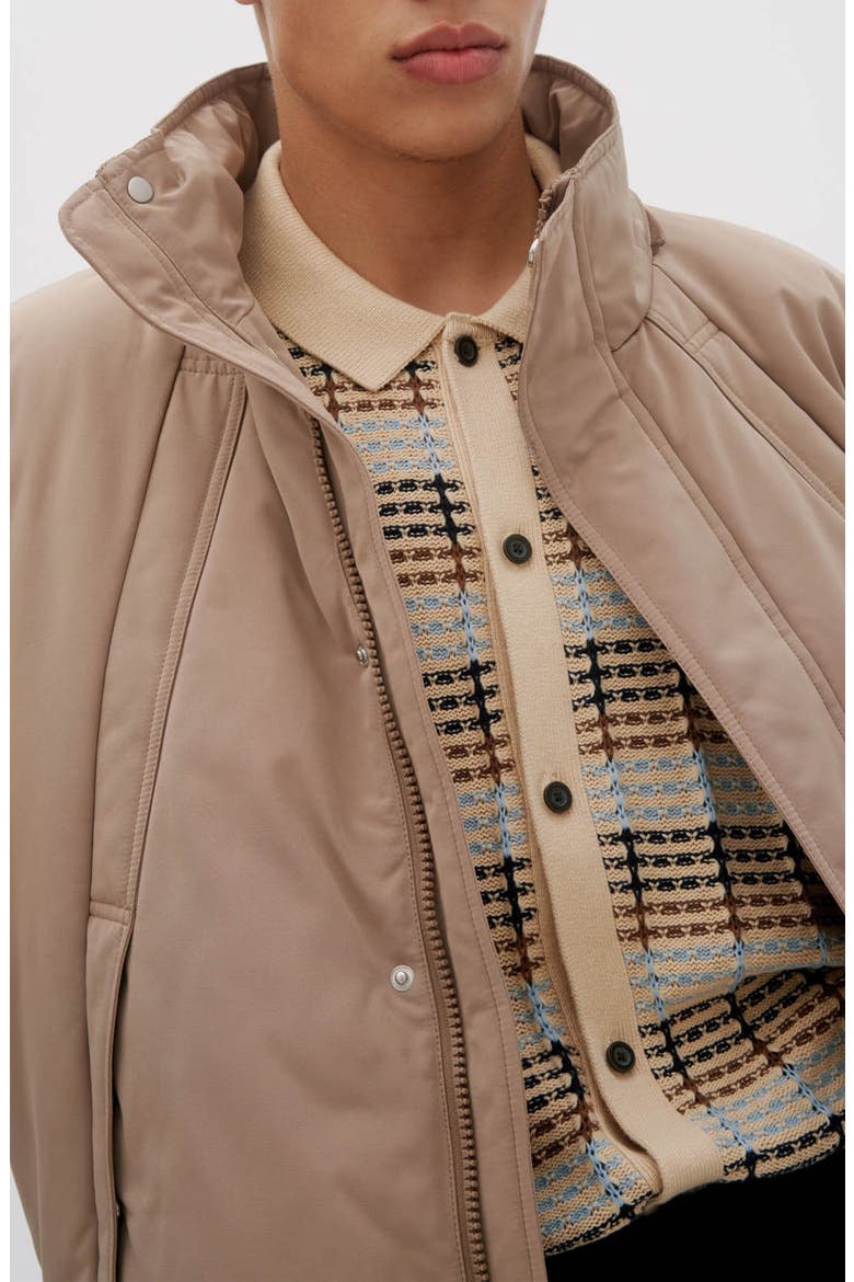 Puffer Bomber Jacket, Alternate, color, SAND